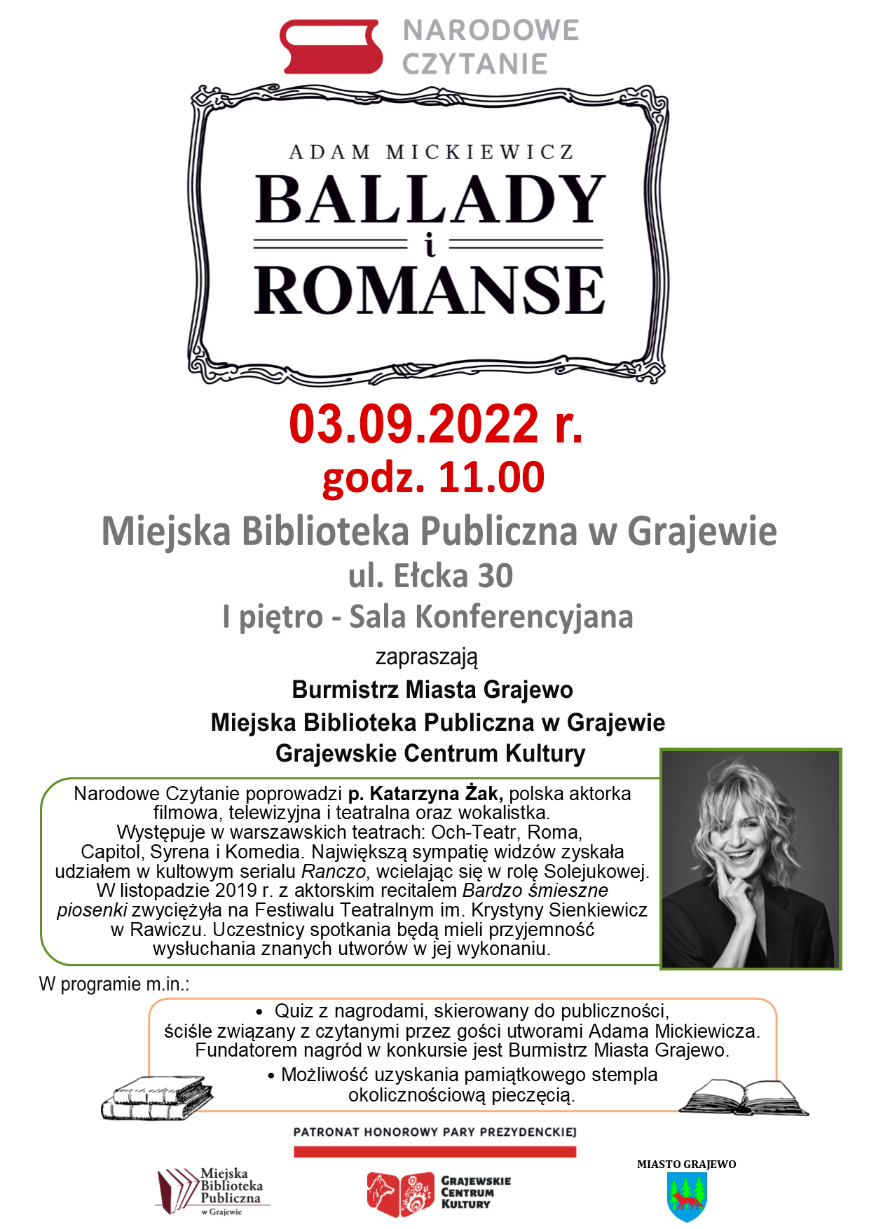 Plakat Narodowego Czytania 2022.